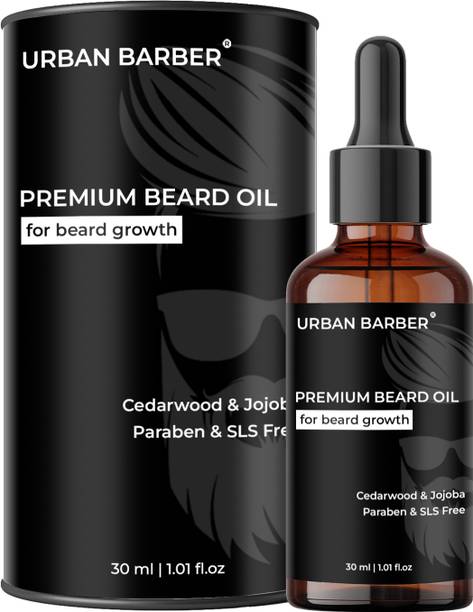 Urban Barber Premium 100% Natural Beard Growth Oil - (Cedarwood and Jojoba) Hair Oil (30 ml) - No SLS, No Paraben Hair Oil