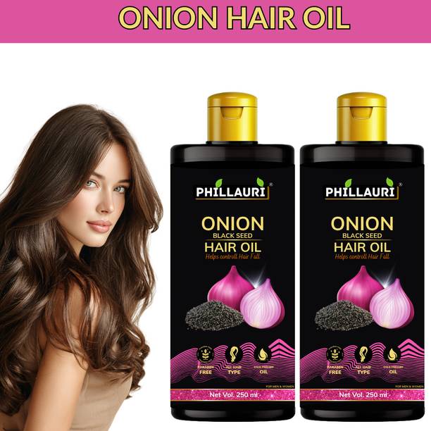 Phillauri Onion & Black Seed Hair Oil | | Lightweight & Non-Sticky | For All Hair Types Hair Oil