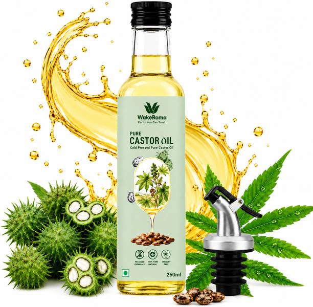 WAKEROMA Pure Castor Oil 250ml Cold Pressed Natural Hair Oil