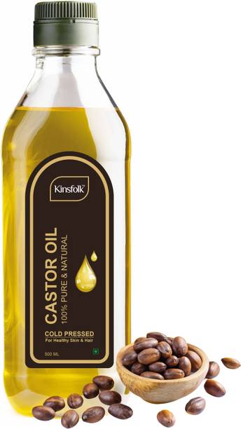 Kinsfolk CASTOR Oil ((100% Pure COLD PRESSED)) For HAIR GROWTH Hair Oil