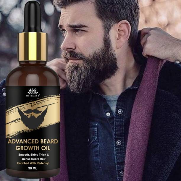INTIMIFY Beard & Growth Oil for Men Promotes Thicker Beard & Mustache Growth Hair Oil