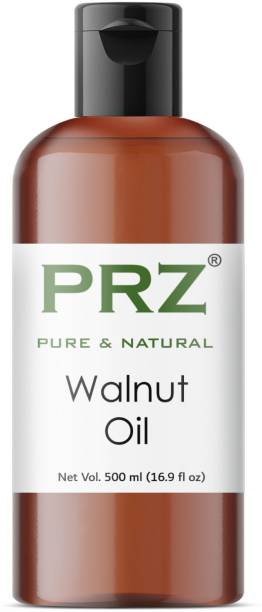PRZ Walnut Cold Pressed Carrier Oil (500ML) - Pure Natural & Therapeutic Grade Oil For Skin Care & Hair Care Hair Oil