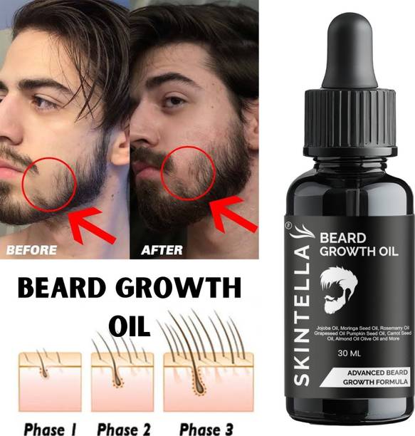 Skintella New & Powerful Beard Hair Growth oil-For Complete & Fuller Beard Hair Oil