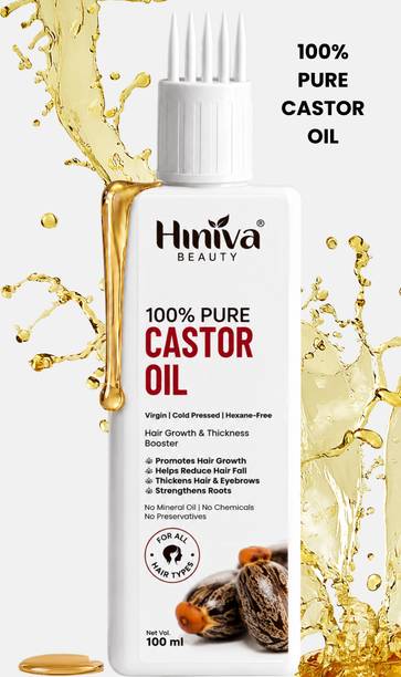 Hiniva Beauty Natural Hair Care Castor Oil for Strong Thick and Healthy Looking Hair Hair Oil