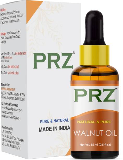PRZ Walnut Cold Pressed Carrier Oil (15ML) - Pure Natural & Therapeutic Grade Oil For Skin Care & Hair Care Hair Oil