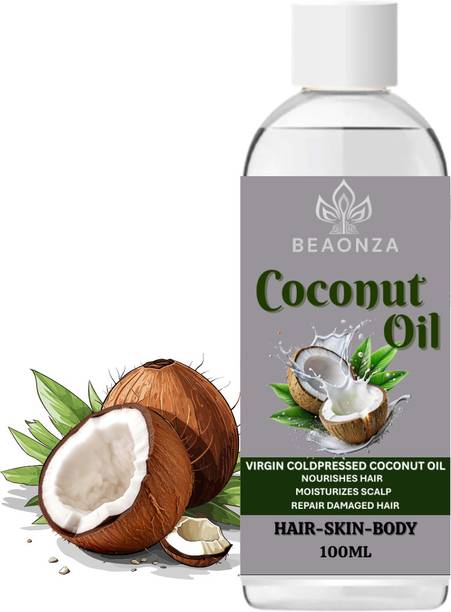 BEAONZA virgin cold pressed coconut oil for hair and skin-100% pure & natural  Hair Oil