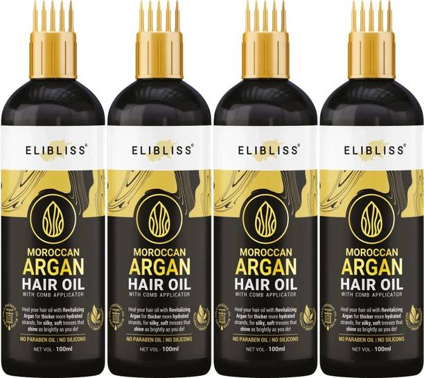 ELIBLISS Moroccan Argan Hair oil With Comb Hair Oil