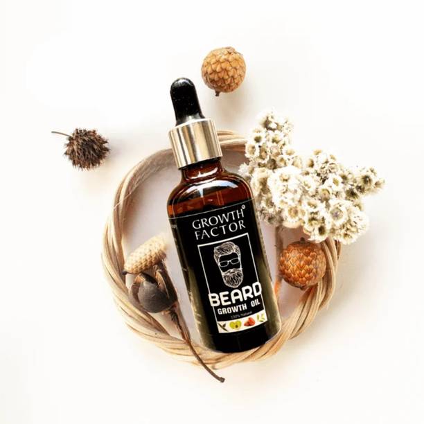 GROWTH FACTOR- GOES TO THE ROOT Advanced Beard Growth Oil Mix of 10 Herbal Oil For Thicker And Healthier Beard Hair Oil