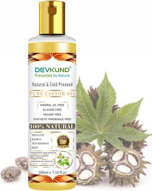 Devkund Cold Pressed Castor Oil for Skin & Hair Oil- Hair Oil