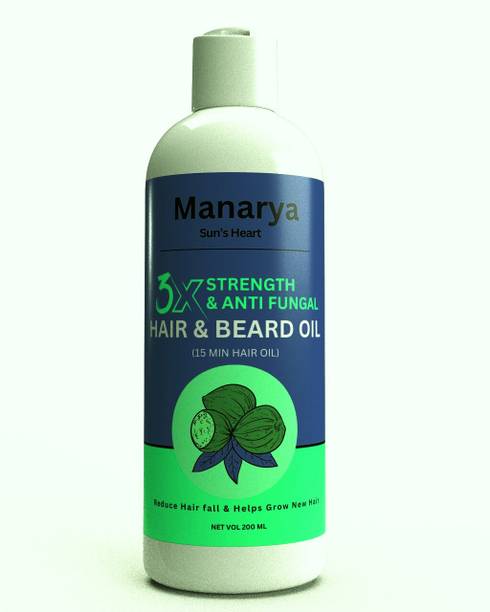 Manarya Sun's Heart 3X Anti Fungal Beard Hair Growth Oil Focus On Patchy Beard Hair Oil