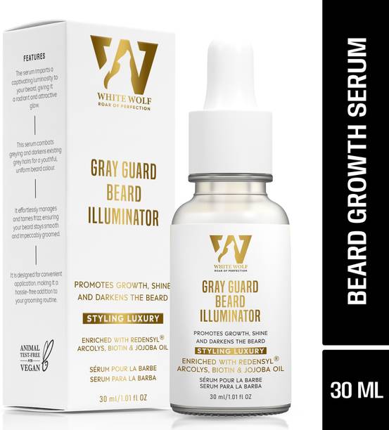 White Wolf Gray Guard Beard Illuminating Serum Beard Growth Oil For Men Hair Oil