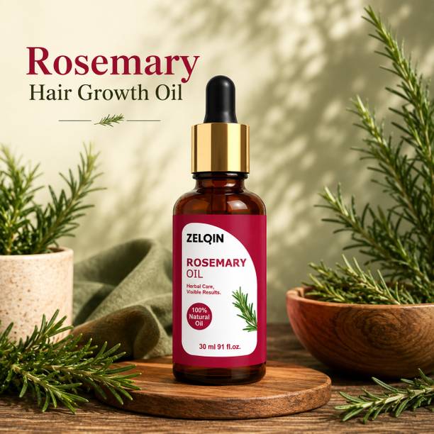 ZELQIN Natural Rosemary Essential Oil For Hair Growth & Strengthening Hair Oil