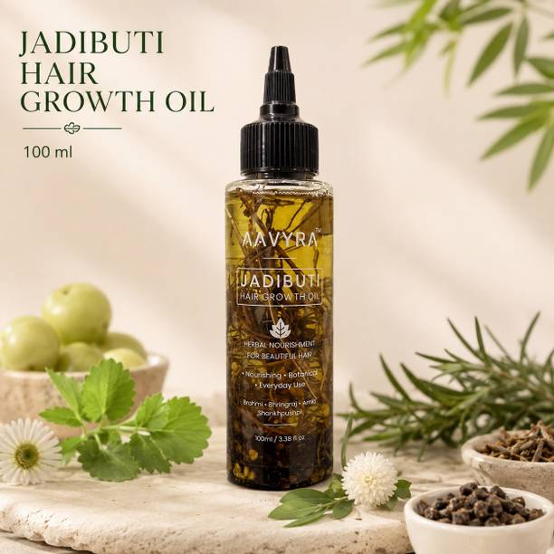 AAVYRA Jadibuti Hair Growth Oil with Brahmi, Amla, Rosemary & Onion Oil Hair Oil