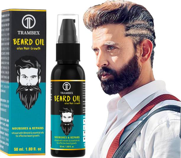 Trambex Beard Growth Oil - More Beard Growth, With Redensyl, 10 Natural Oil  Hair Oil