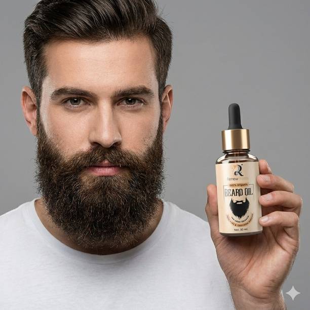 renew roots Best Beard Oil for Men | Nourishes Roots | Controls Beard Fall | Non Sticky Hair Oil