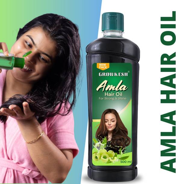 Growkesh Amla Hair Oil For Daily Routine Hairregrowth, Soft & Light Hair Oil