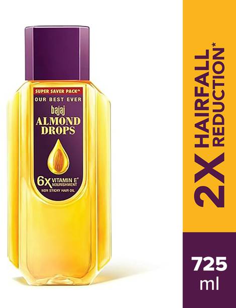 BAJAJ Almond Drops with 6X Vitamin E Nourishment for 2X Hairfall Reduction Hair Oil