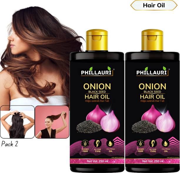 Phillauri Hair Oil With Onion & Black Seed | Light Finish | Everyday Use Hair Oil
