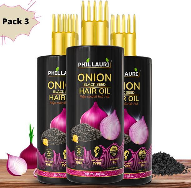 Phillauri Onion black seed hair oil for Hair Regrowth and Hair Fall Control Hair Oil