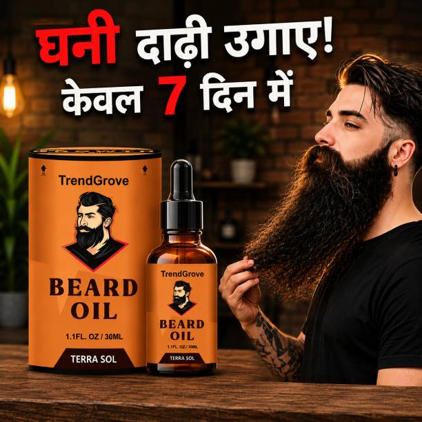 TrendGrove Beard Oil for Growing Beard Faster with Best Beard Growth Hair Oil (30 ml) Hair Oil