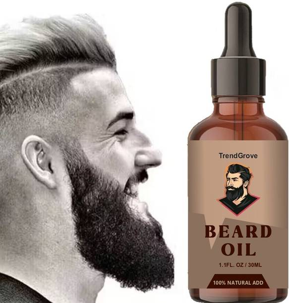 TrendGrove Grove Growth Beard Oil for Growing Beard Faster with Best Beard Growth Hair Oil