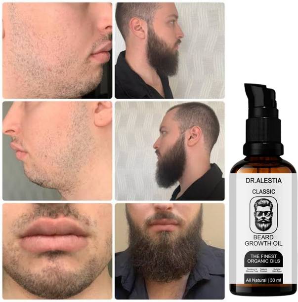 dr. alestia Beard and Moustache Oil For Men 30 ml|Non-Sticky, Light Beard Oil  Hair Oil