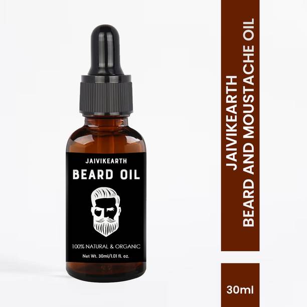 Jaivik Earth ™ 100% Result Beard oil for men smooth shine stronger beard hair oil Hair Oil