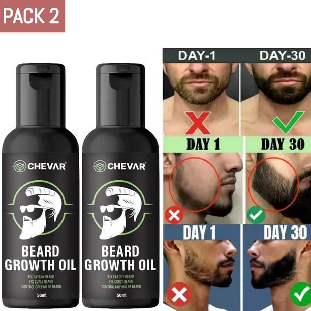 Chevar beard oil 10X Powerful Beard Growth Oil- For Complete & Patchy Beard Hair Oil