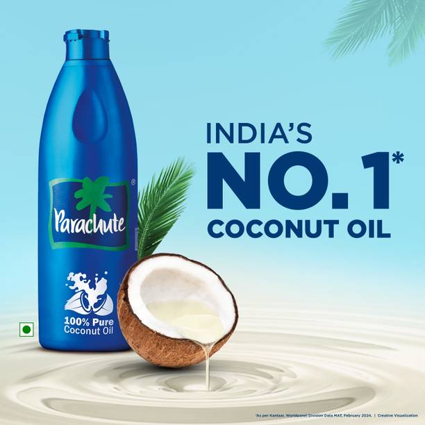 Parachute Coconut Oil, 100% Pure Coconut Oil Hair Oil 1.2 L