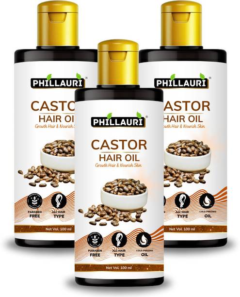 Phillauri Castor Oil Cold Pressed To Support Hair Growth  Hair Oil