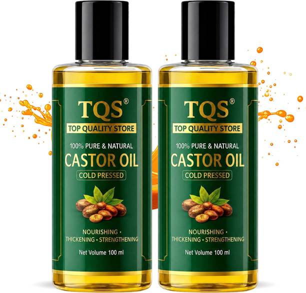 TQS Cold Pressed Castor Oil for Hair Growth Eyebrows Eyelashes Nourishing