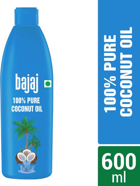 BAJAJ 100% Pure Coconut Oil 600ml Made with Premium Grade 1 Quali