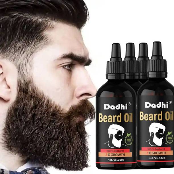 Dadhi Beard Hair Oil – Thicker, Longer Beard (Pack of 4) Hair Oil