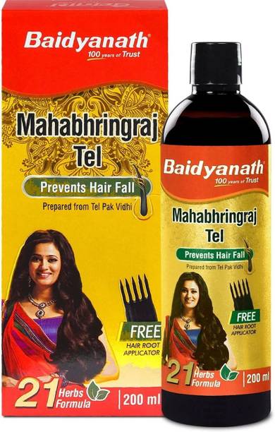 Baidyanath Mahabhringraj Ayurvedic Hair Oil -Helps for Hair Growth, Nourishment, Complete Hair Care, Anti-hair Fall, Anti-Dandruff -No Added Chemicals and Fragrance Hair Oil