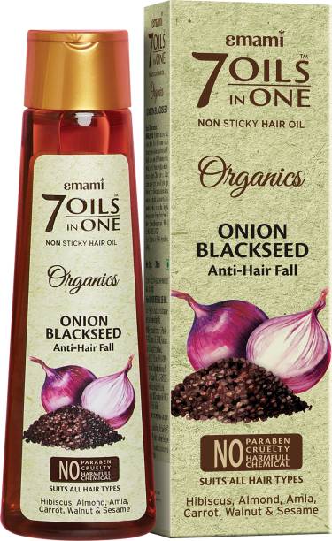 EMAMI 7 Oils in One Organics - Onion Black Seed Hair Oil Price in India
