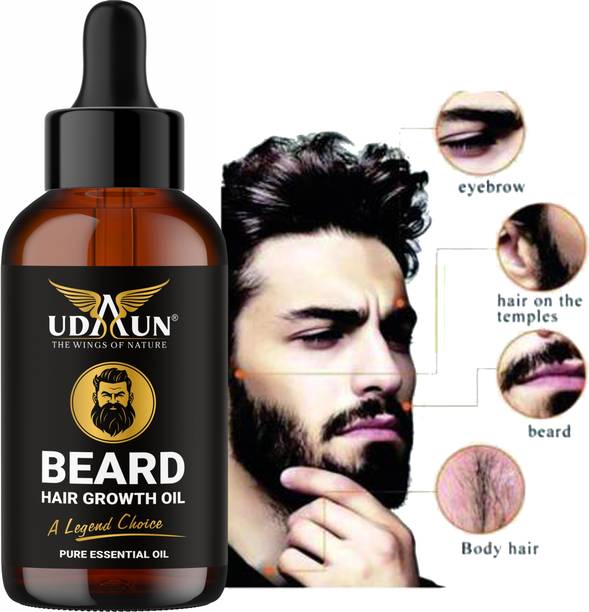 Udaun Beard and Moustache Oil,Non-Sticky,Light Beard Oil for Men,Pleasant Fragrance Hair Oil