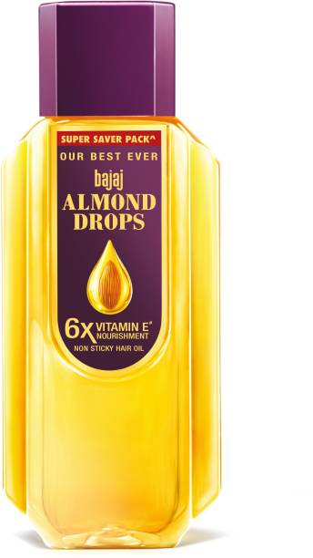 BAJAJ Almond Drops Hair Oil|6X Vitamin E Nourishment|Non-Sticky Hair Oil 750ml Hair Oil Price in India