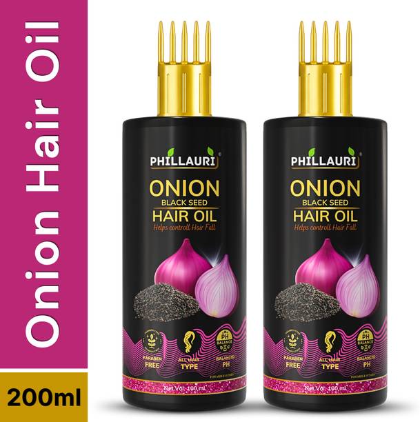 Phillauri Red Onion Black Seed Onion Hair Oil - WITH COMB APPLICATOR Hair Oil