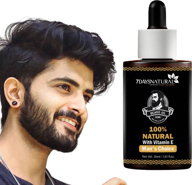 7days natural Beard Growth oil For Men for thicker, longer Beard | For patchy, uneven Beard Hair Oil