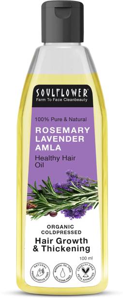 Soulflower Rosemary Lavender Amla Hair Oil | Hair Fall Control Oil & Hair Growth Oil Hair Oil