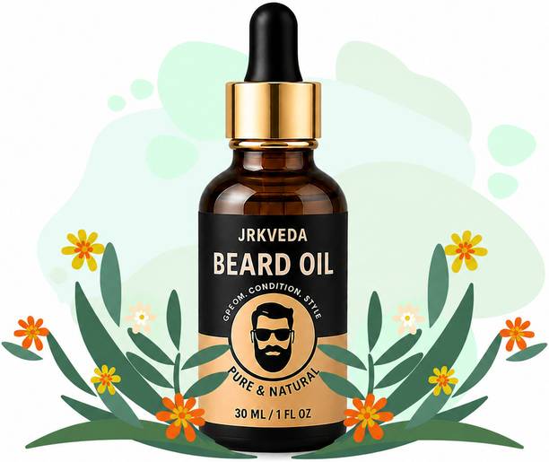 JRKVEDA Beard Growth Oil for Men Healthy Groomed Beard Appearance Hair Oil