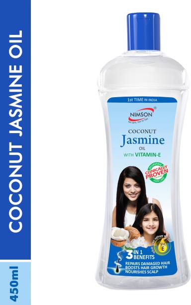 Nimson Coconut Jasmine Hair Oil with Vitamin E for Damaged Hair Regrowth Oil for Women Hair Oil