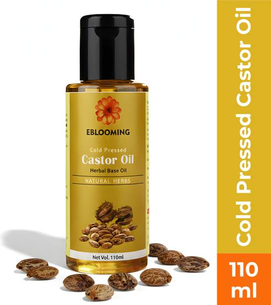 EBLOOMING 100% Pure Cold-Pressed Castor Oil for Skin & Hair | Rich in Vit E, Omega 6 & 9 Hair Oil