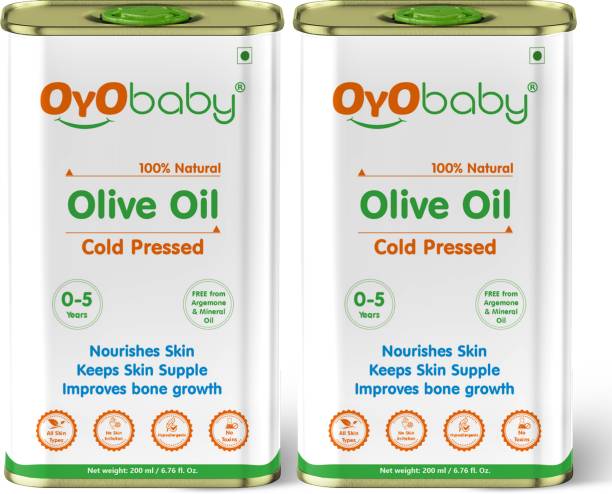 Oyo Baby Olive Oil Cold Pressed With Vitamin E & K For Moisturizing & Hydrating Dry Skin Hair Oil