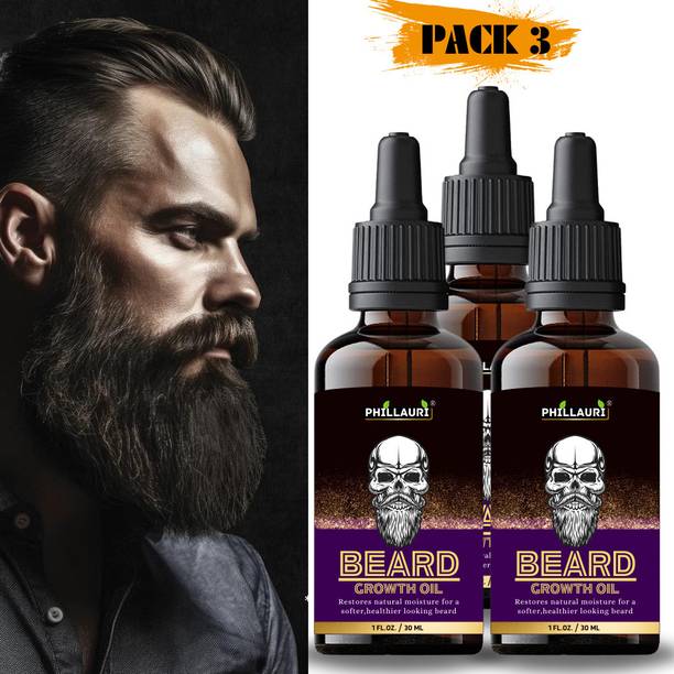 Phillauri Beard oil For Nourishes Hair Follicles||Increases Hair Thickness||(pack of 3) Hair Oil
