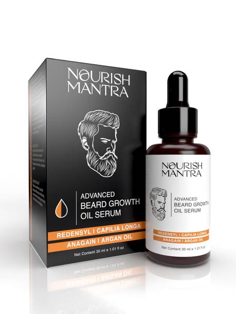 Nourish Mantra Advanced Beard Growth Oil With Argan Oil For Thicker And Healthier Hair Oil