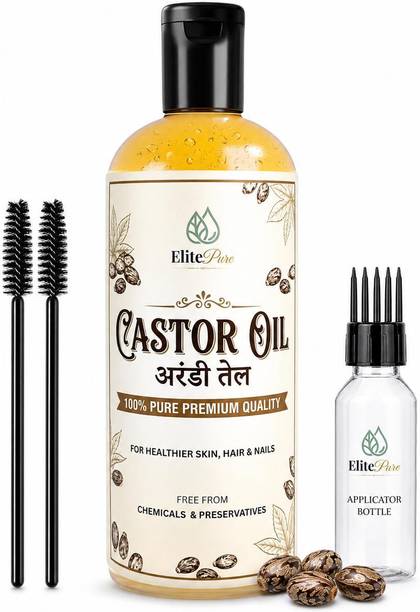 ElitePure Coldpressed & 100% Pure Castor Oil For Hair and Skin Kit Hair Oil