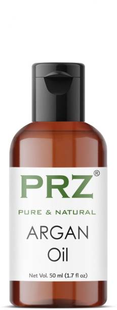 PRZ Moroccan Argan Cold Pressed Carrier (50ML) - Pure Natural & Therapeutic Grade Oil For Aromatherapy Body Massage, Skin Care & Hair ReGrowth Hair Oil