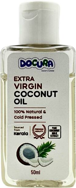 DOCURA Extra Virgin Coconut Oil, Cold Pressed, 100%Pure for Hair, Baby Massage, Cooking Hair Oil
