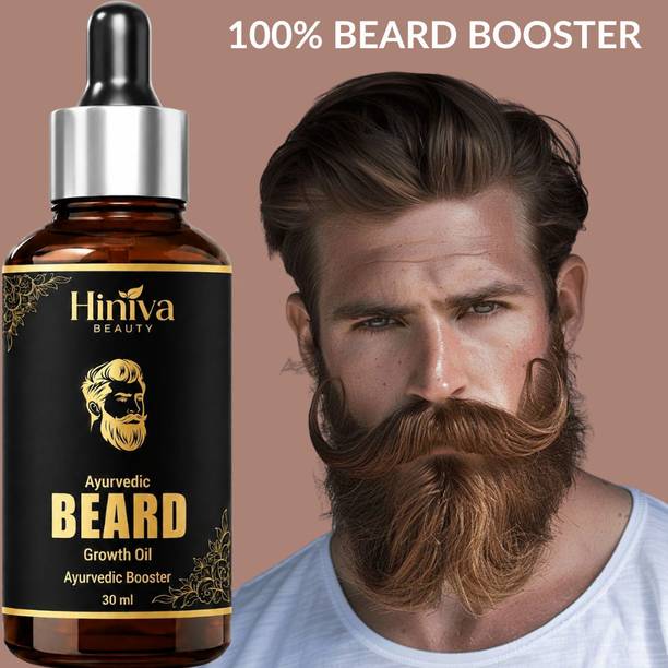 Hiniva Beauty Get Long Beard Oil for Soft Beard Care and Healthy Looking Growth Hair Oil